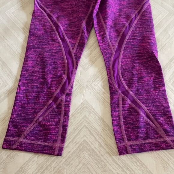 Lululemon Athletica Purple & Pink Cropped Leggings - Picture 3 of 8